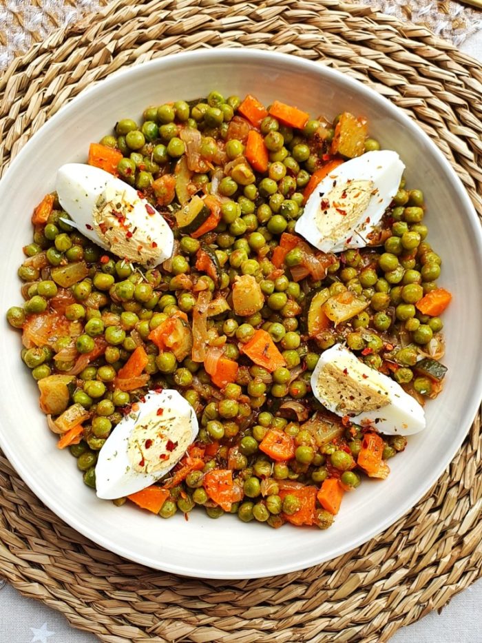 Me gusta comer sano GUISANTES ESTOFADOS CON VERDURITAS
