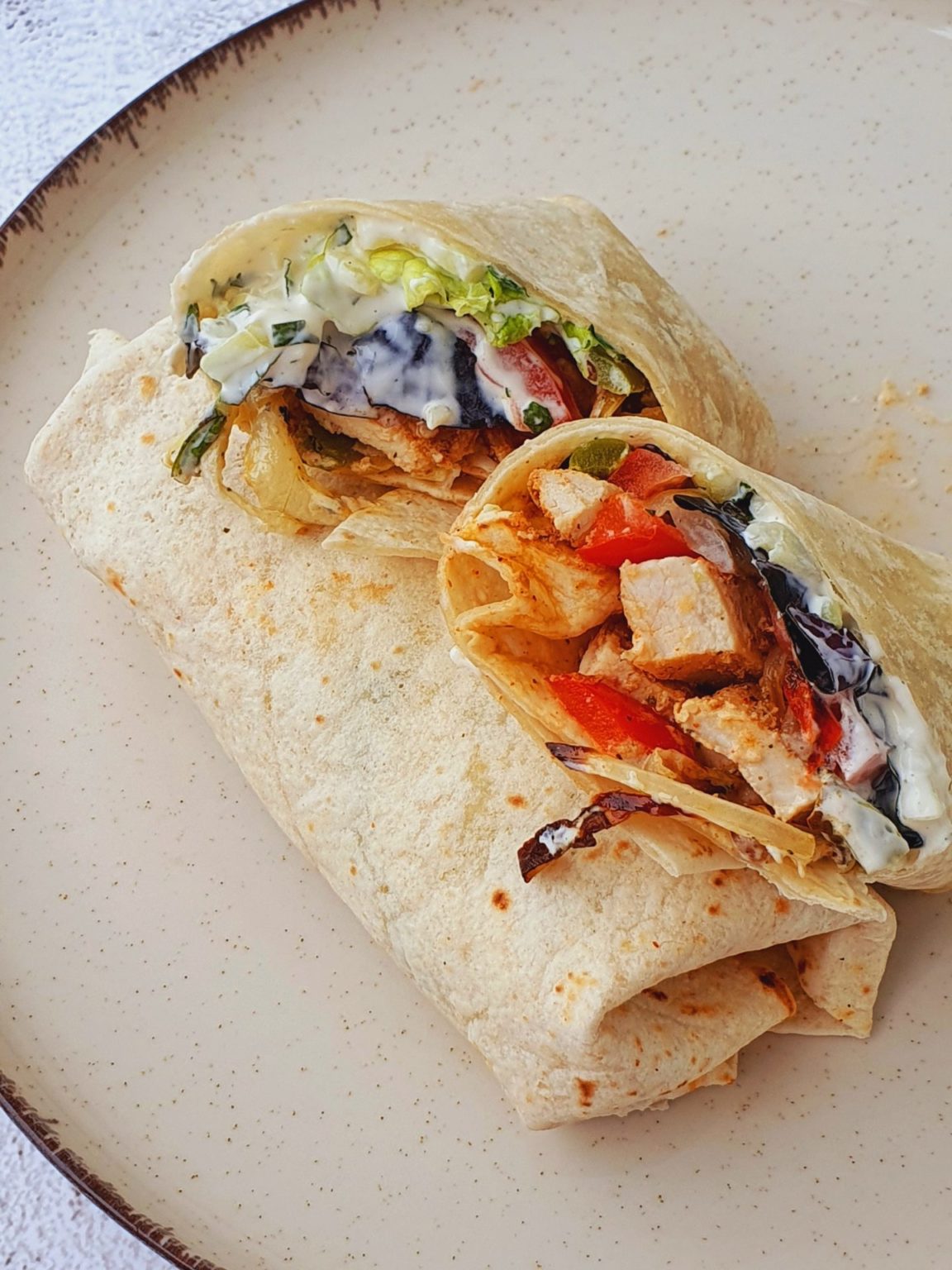 Me gusta comer sano WRAP DE POLLO SHAWARMA, una receta «callejera