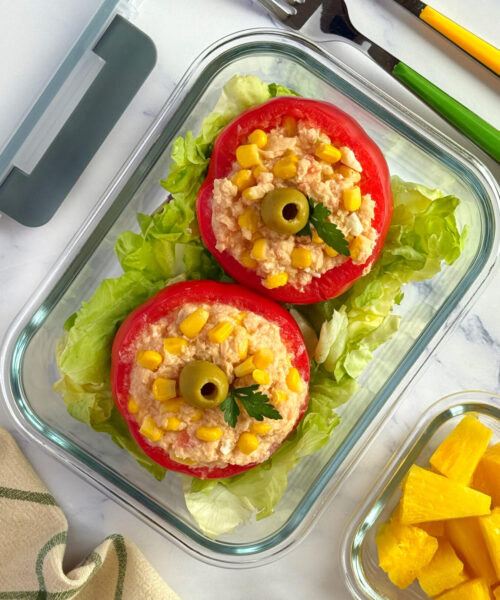 1. tomate relleno de atún 1. tomate relleno de atún